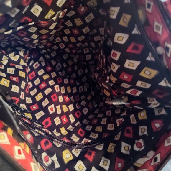 VERA BRADLEY PUCCINI ROUND TOTE - ZIP CLOSE - GREAT CONDITION - Picture 7 of 7